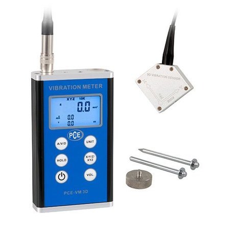 PCE INSTRUMENTS Vibration Analyzer, Frequency Range from 10 Hz to 10 kHz PCE-VM 3D